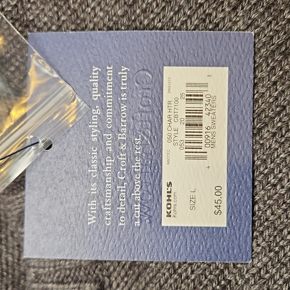 NWT Croft & Barrow Crewneck sweater Size L from Kohl's - Picture 13 of 16